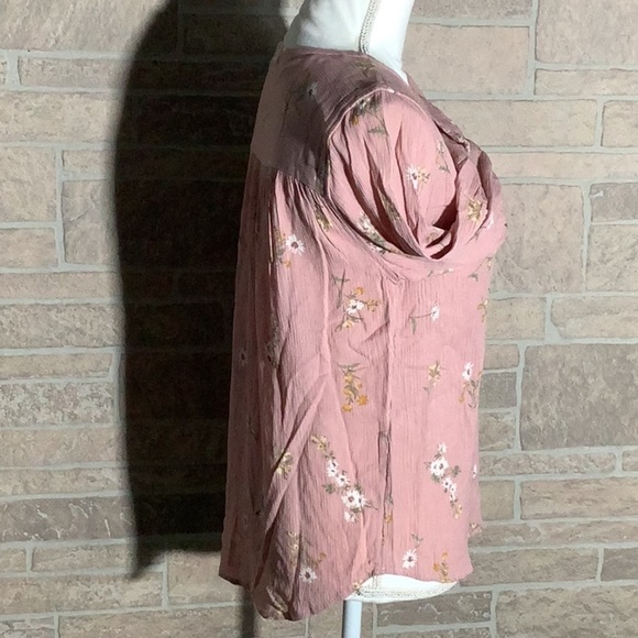 Pink Republic NEW - Sz S - ballon long sleeved - keyhole front - floral top - Picture 6 of 9